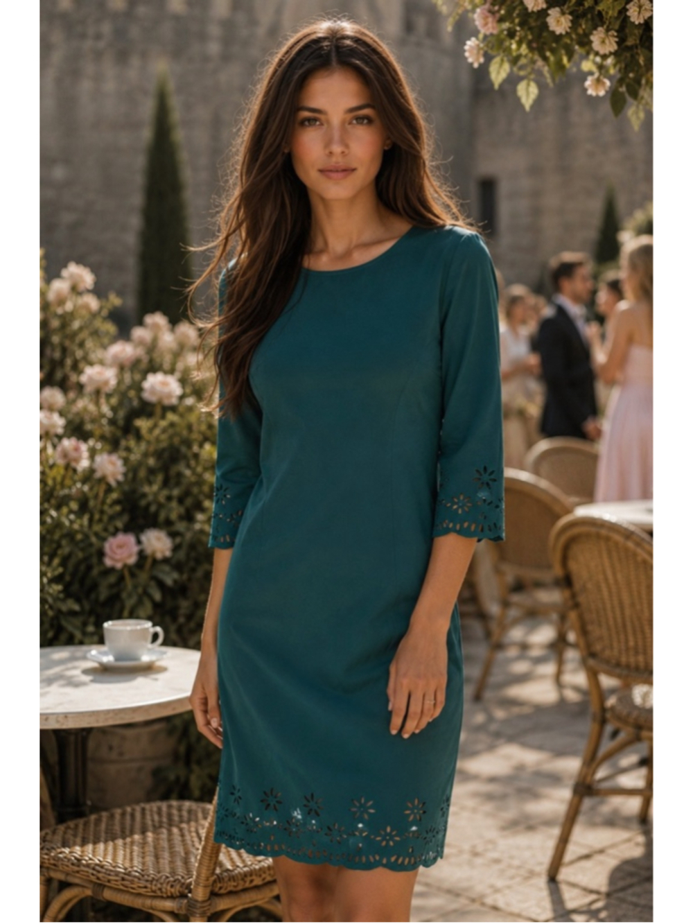 T.La Emerald Tie Dye Maxi Dress Ribbed Button Front Boho Soft Girl Quiet Luxury